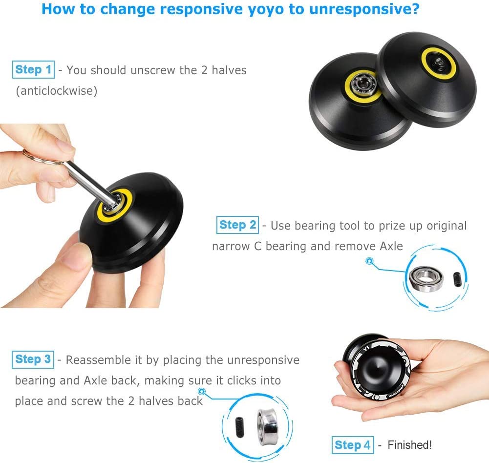 Magicyoyo V3 responsive jojo kogellager vervangen infographic