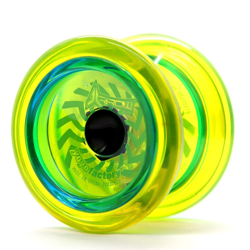 YoYoFactory Arrow Geel jojo vooraanzicht