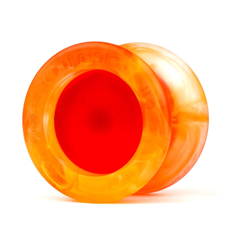 YoYoFactory Replay Fire Marble unresponsive jojo vooraanzicht
